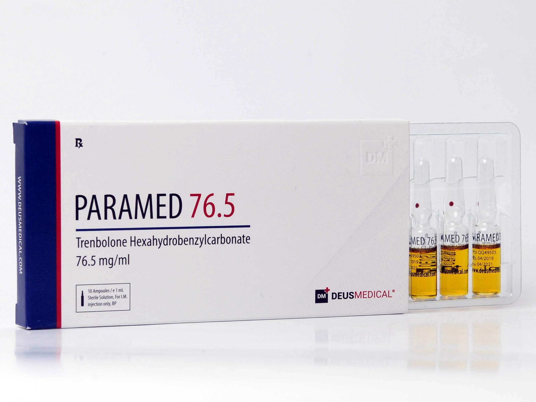 Paramed 76,5 mg – Hexahidrobenzilcarbonato de trembolona – Deus Medical