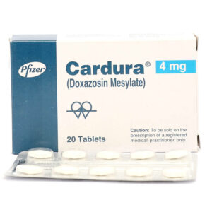 CARDURA 20 comprimidos x 4mg