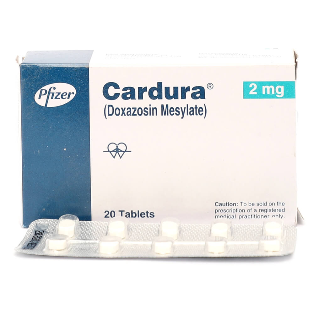 CARDURA 20 comprimidos x 2mg