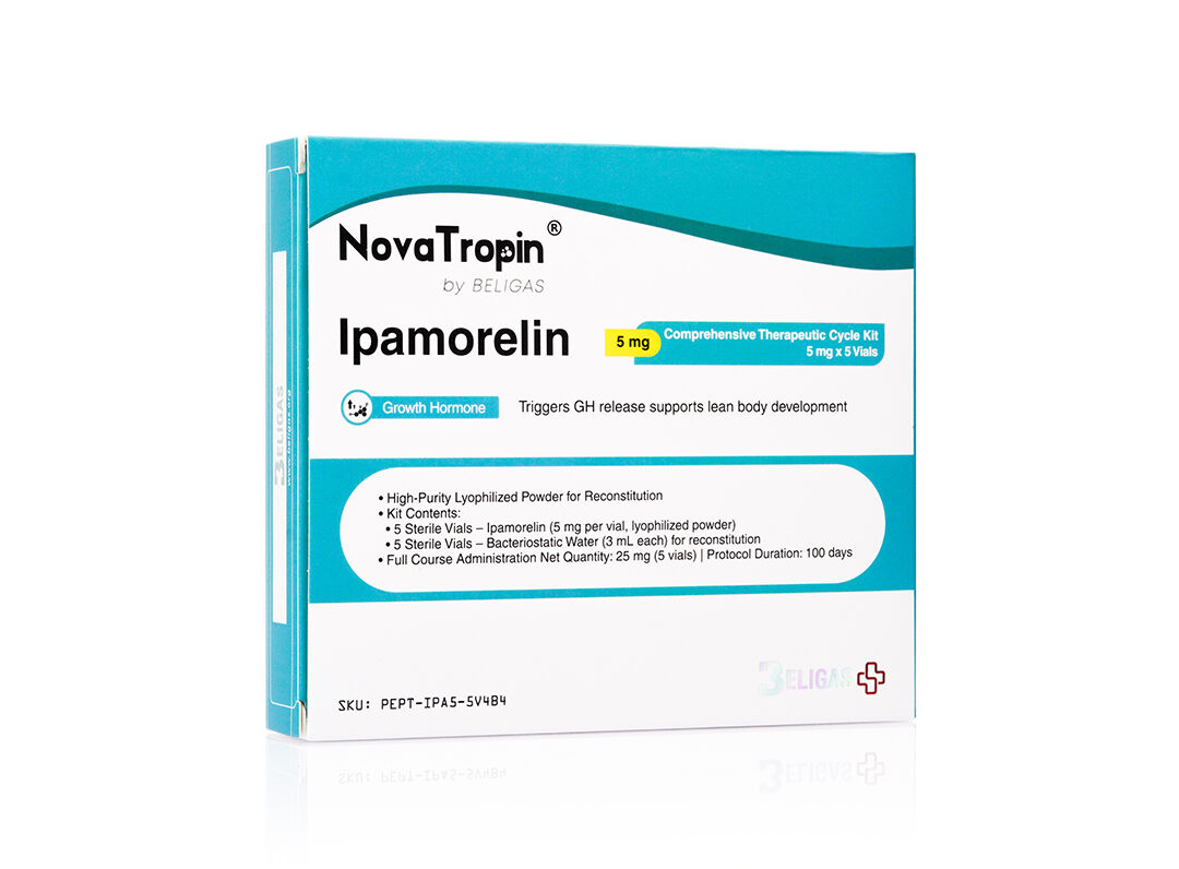 Ipamorelin, 5 mg (1 ciclo completo: 25 mg no total)